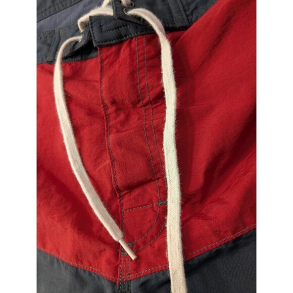 Flint and Tinder Board Shorts 38 Swim Trunks Unlined Surf Color Block Gray Red - Picture 8 of 13
